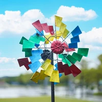 nordic colorful iron windmill garden decoration home gardening landscaping outdoor courtyard layout landscape floor decoration