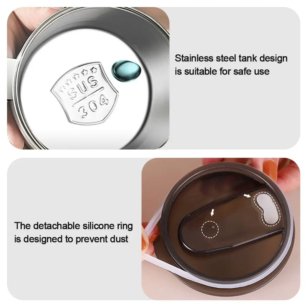 

With High Beauty Sealed Leak-proof Thermos Cup Food Grade Silicone Sealing Rin Simple Office Mug Water Bottle Coffee Cup Durable