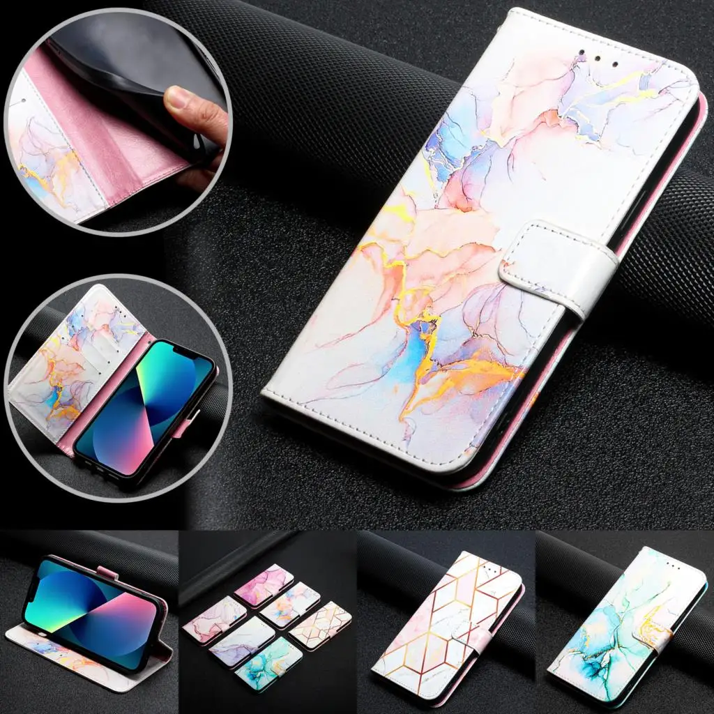 

Stone Pattern Wallet Phone Shell For Google Pixel 6 Case Smartphone Marble Covers Protector Google cellular Pixel 6A 5G 6 Pro