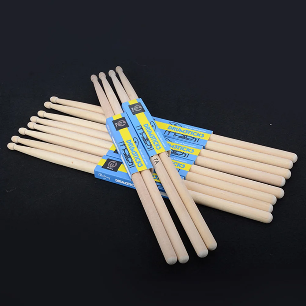 

1 Pair 5A 7A Drum Sticks Drumsticks Maple Wood For Beginner Drum Set Accessories Multi Colors Drum Sticks For Beginners Tools