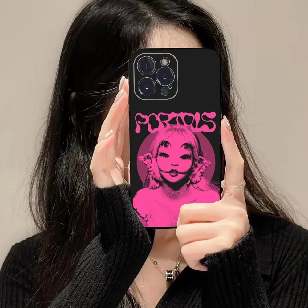 Singer M-Melanie Portals Martinez Phone Case For iPhone 16 15 14 13 12 11 Plus Pro Max XS X XR SE Mini 8 7 Soft Silicone Black