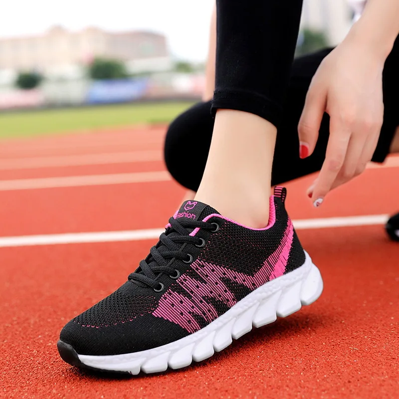 2020 Women Sport Shoes Fashion Platform Running Sneakers Ladies Spring Winter Flats Smiley Shoes Woman Tennis Training Shoes