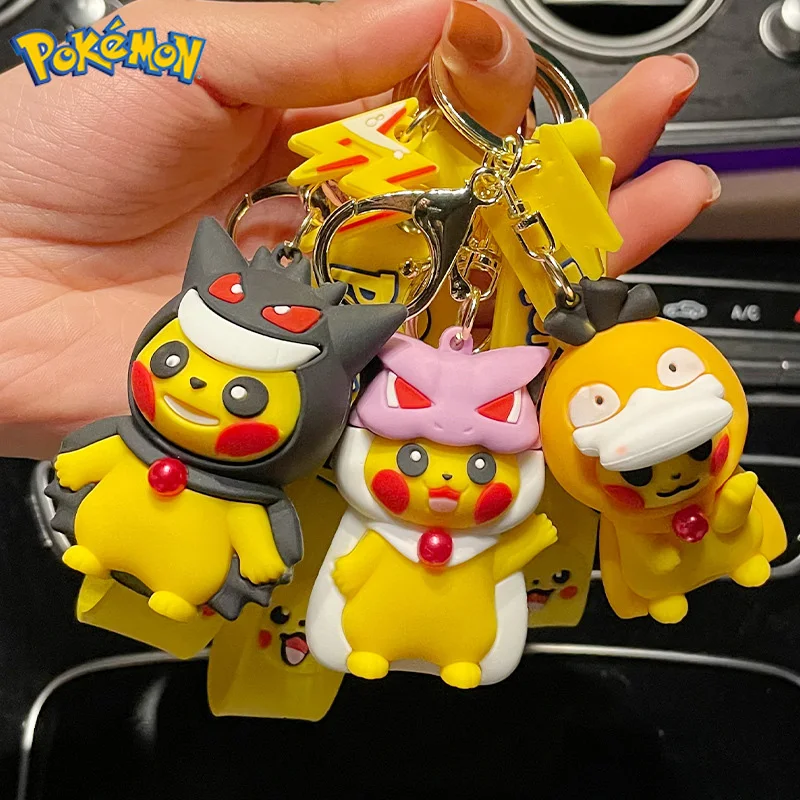 

Брелок Tomy с аниме-фигуркой покемона, подвесные модели, брелок для косплея Psyduck, милые Мультяшные аксессуары, игрушки в подарок