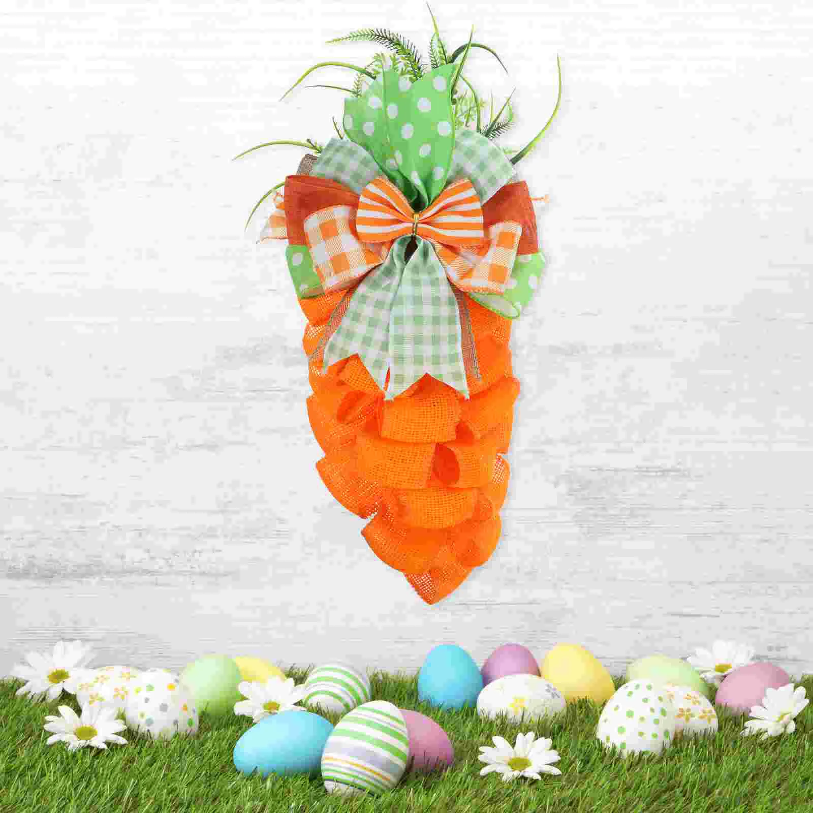 

Door Hanging Easter Wreath Prop Party Supplies Front Artificial Decoration Carrot Home