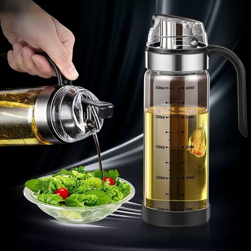 

Vinegar Seasoning Bottle Bottle Measurable Automatic Glass Pot Oil Oil And Opening Leak-proof Closing Pot Kitchen Pot Oil
