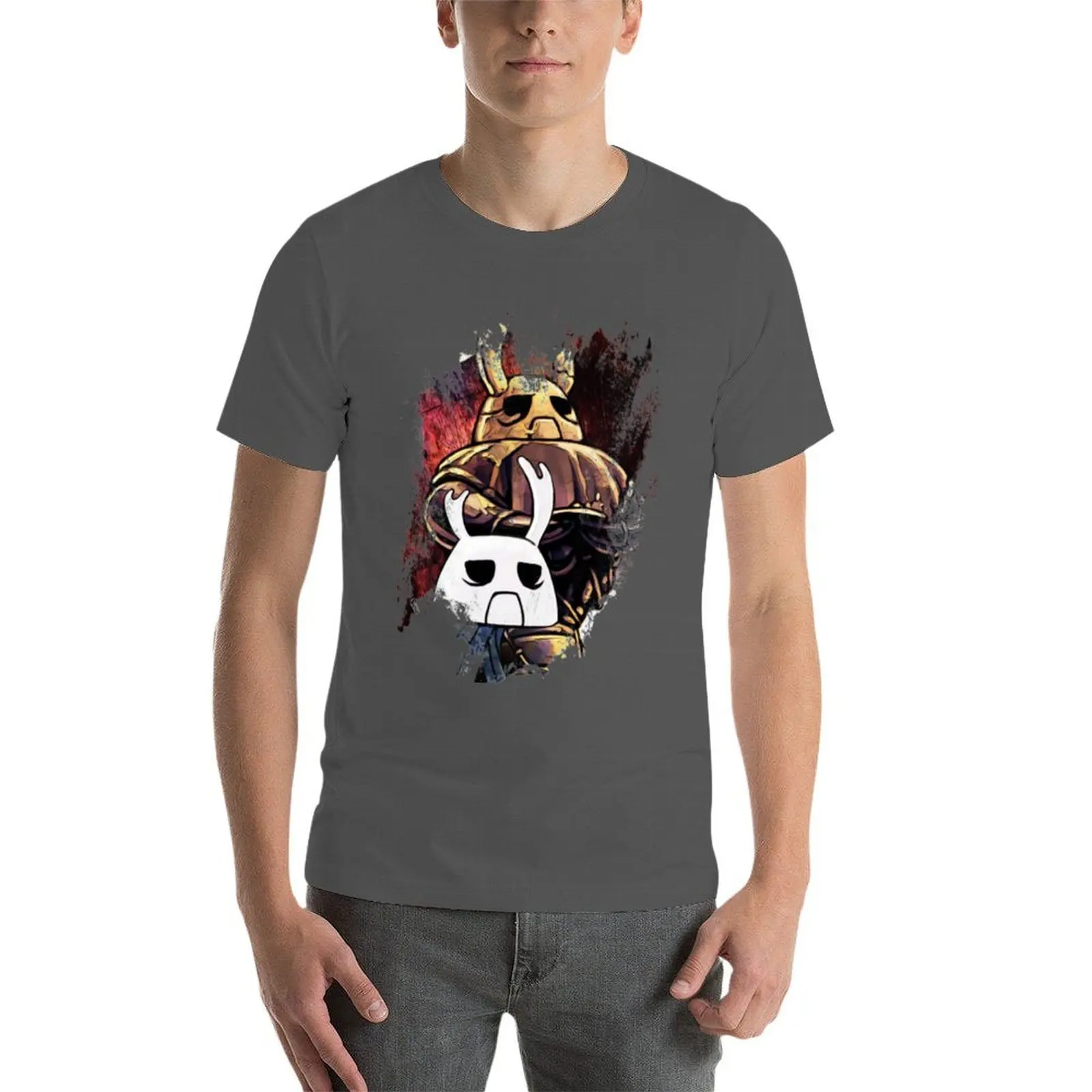 Фото Футболка Hollow Knight Zote, мужские футболки, хлопковые мужские футболки для мужчин, повседневная футболка №4