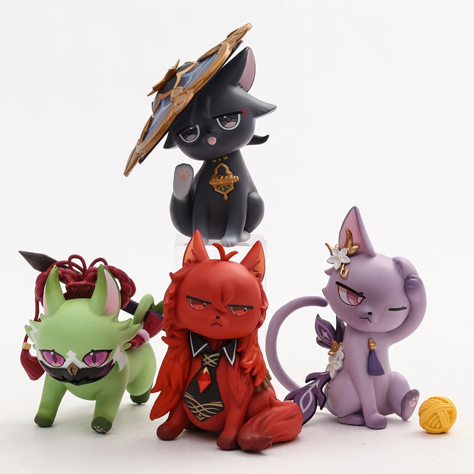 Фигурка кошки из ПВХ Genshin Impact Keqing бальковато рагвиндр Вандерер куки шинобу, коллекционная декоративная игрушка