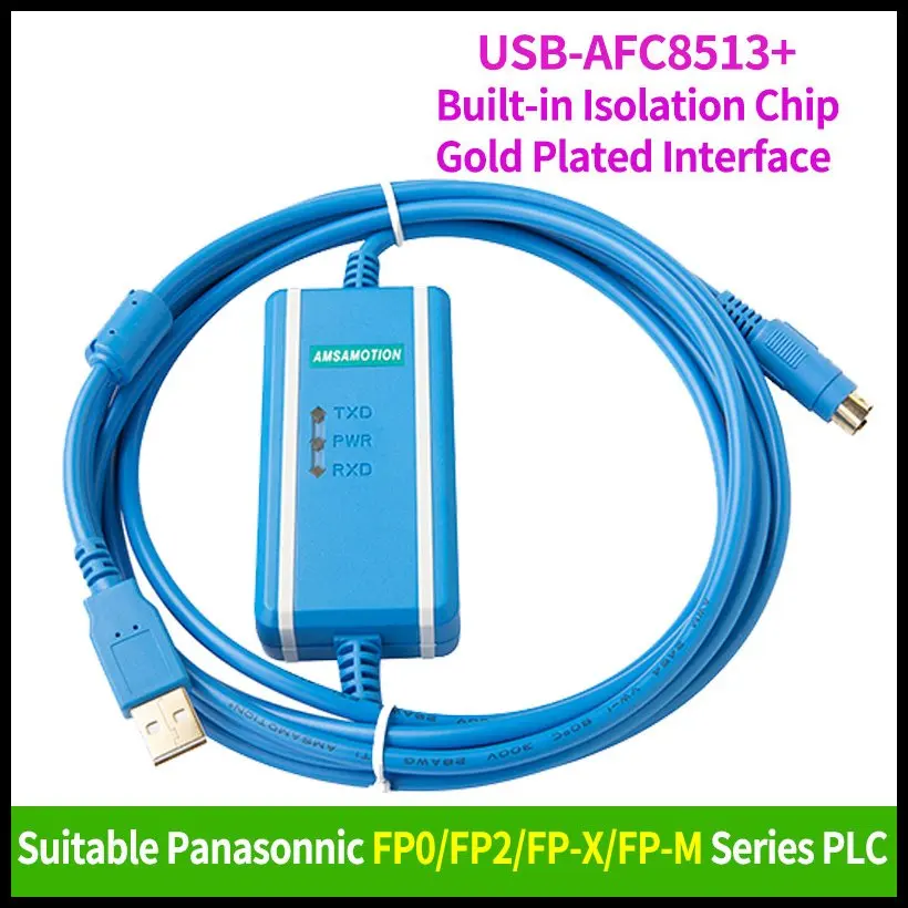 ЧПУ USB-AFC8513 изолированный кабель для программирования, подходит для Panasonic FP0/FP2 FP-X/M Series PLC, линия загрузки