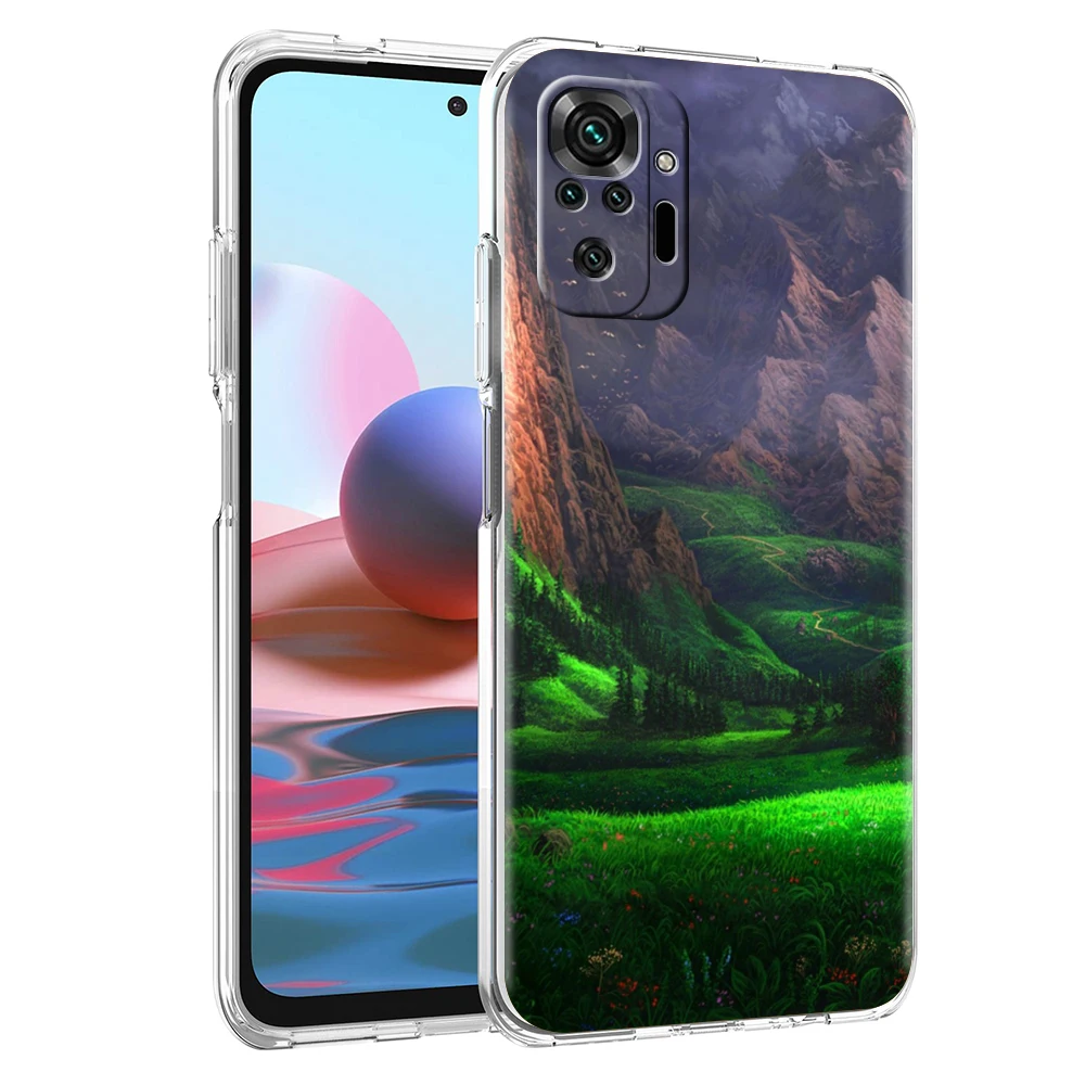 Travel Mountain Sea Transparent Phone Case For Redmi K40 8A 9A 9C 7 8 8T 9T 9 9S 10 Pro Gaming Note 11 11T 10 Plus 4G TPU Shell