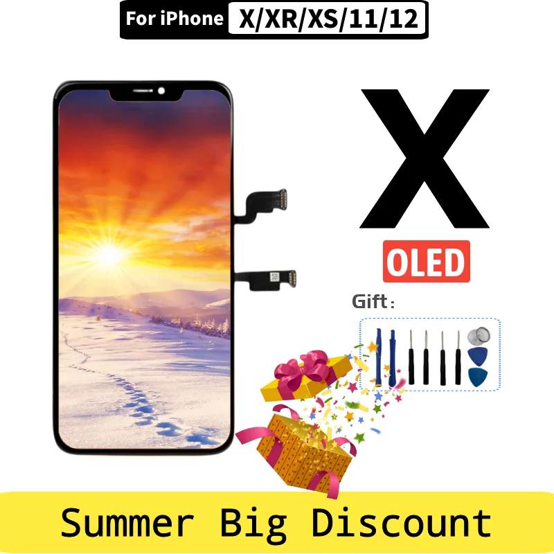 New OLED Lcd For iPhone X 11 12 Pro Xs Max Display Great Price From Factory Display For iPhone X Xr Screen Replacement Test Good