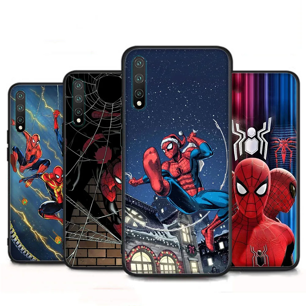 D-11 spider man Cover for Huawei Y5P Y6 Y6S Y6P Y7 Y7A Y8P Y8S Y9 Y9A Y9S Prime Black Phone Case