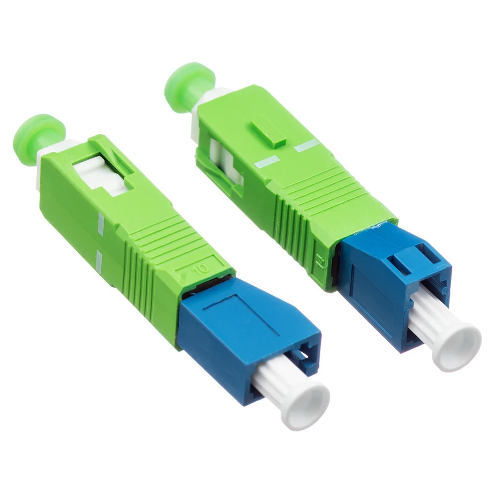 2pcs/lot SC/APC to LC/UPC SC Male to LC Female Hybrid Fiber Optic Adapter Fiber Connector Singlemode Optical Adapter