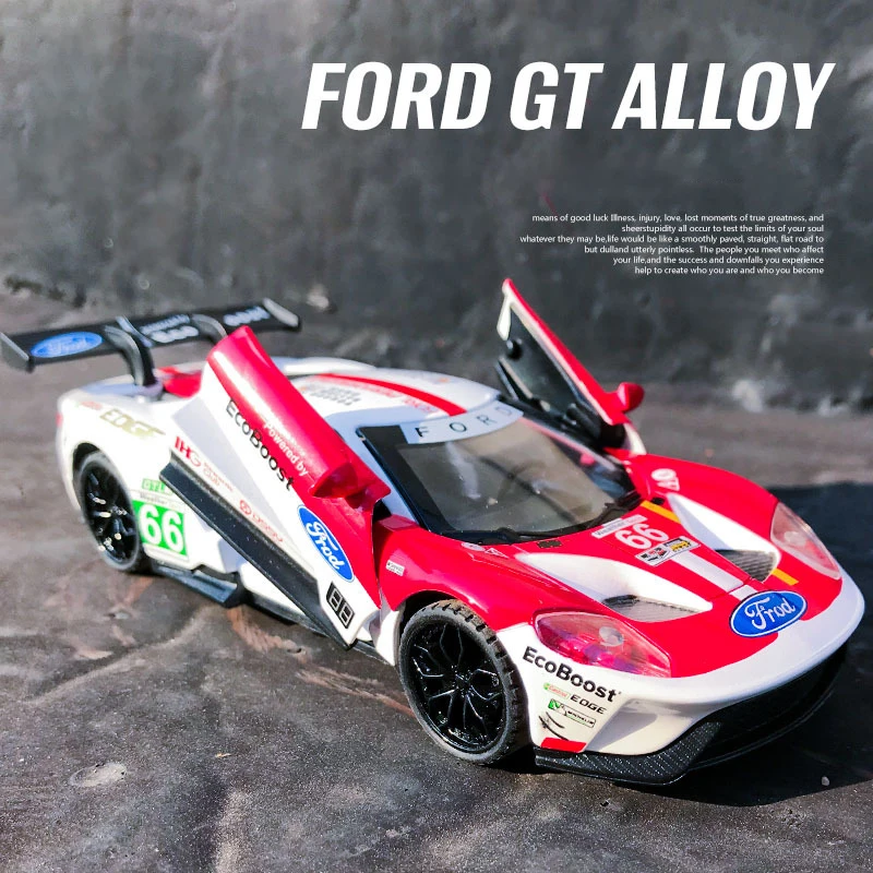 

1:32 Ford GT Le Mans V8 Race Car Alloy Car Model Diecasts & Toy Vehicles Car Model with Light & Sound Car Toys for Children