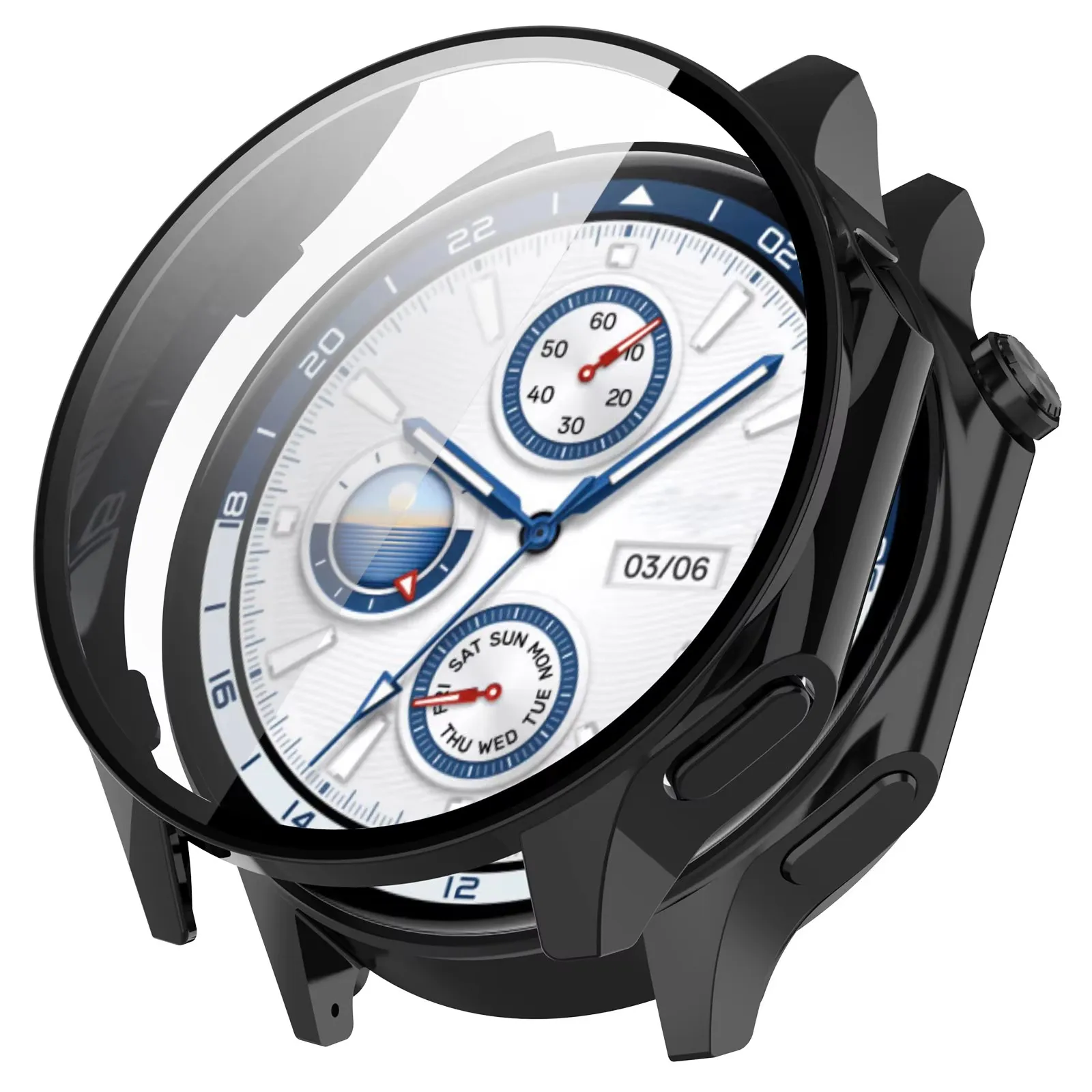 Фото Аксессуары для Oppo Watch X, новое стекло + чехол для OnePlus Watch 2, универсальная защитная пленка для экрана, бампер для ПК, закаленное стекло №3