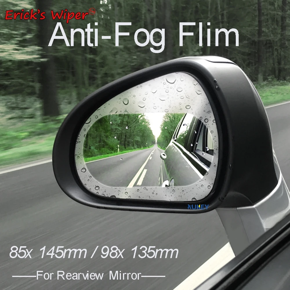 

Erick's Wiper 2x Car Rearview Mirror Protective Film Anti Fog Window Clear Rainproof Rear View Mirror Protective Soft Film Auto