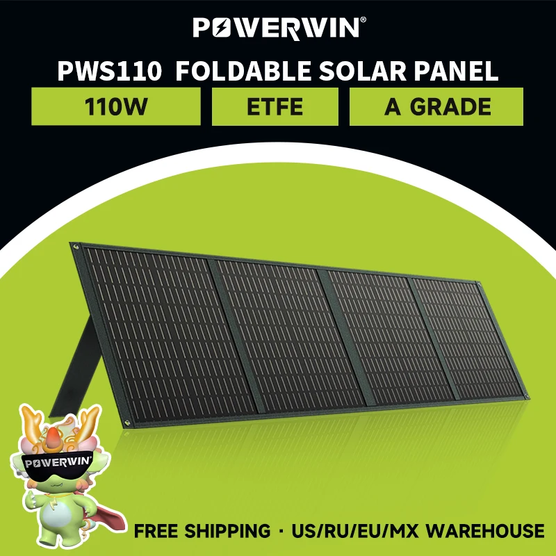 POWERWIN PWS110 Складное зарядное устройство на солнечной панели Гибкое 18 В 110 Вт ETFE
