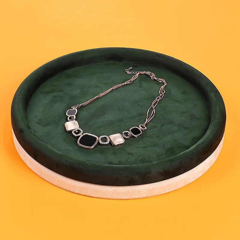 Pink Blue Black Velvet Ring Bracelet Earring Organizer Tray ewelry Display Photo Show Props 25cm Blank Trays