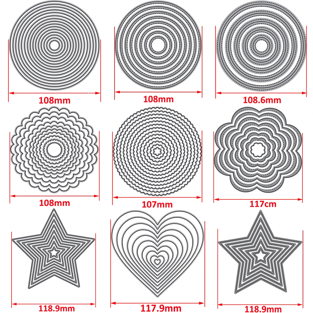 Многослойные Геометрические высекальные металлические высекальные штампы, сшитые круглые овальные, любовь, звезда, «сделай сам», скрапбукинг, ремесло, тиснение, 2021 искусственные Многослойные Геометрические высекальные металлические высекальные штампы, сшитые круглые овальные, любовь, звезда, «сделай сам», скрапбукинг, ремесло, тиснение, 2021 искусственные