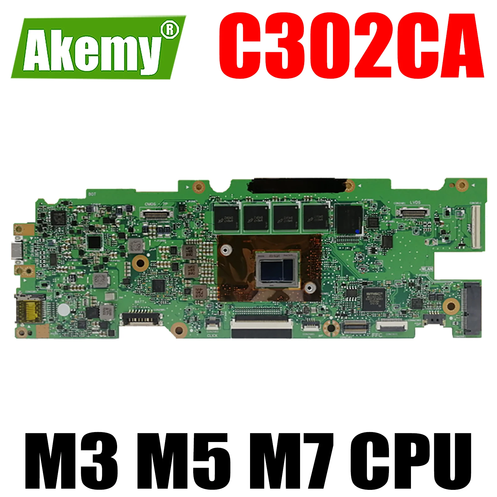 

Материнская плата для ASUS C302C C302CA Laotop, материнская плата 32 Гб 64 Гб 128 Гб SSD 4 ГБ 8 ГБ 16 ГБ ОЗУ 4405Y M3 M5 M7 CPU C302CA, материнская плата