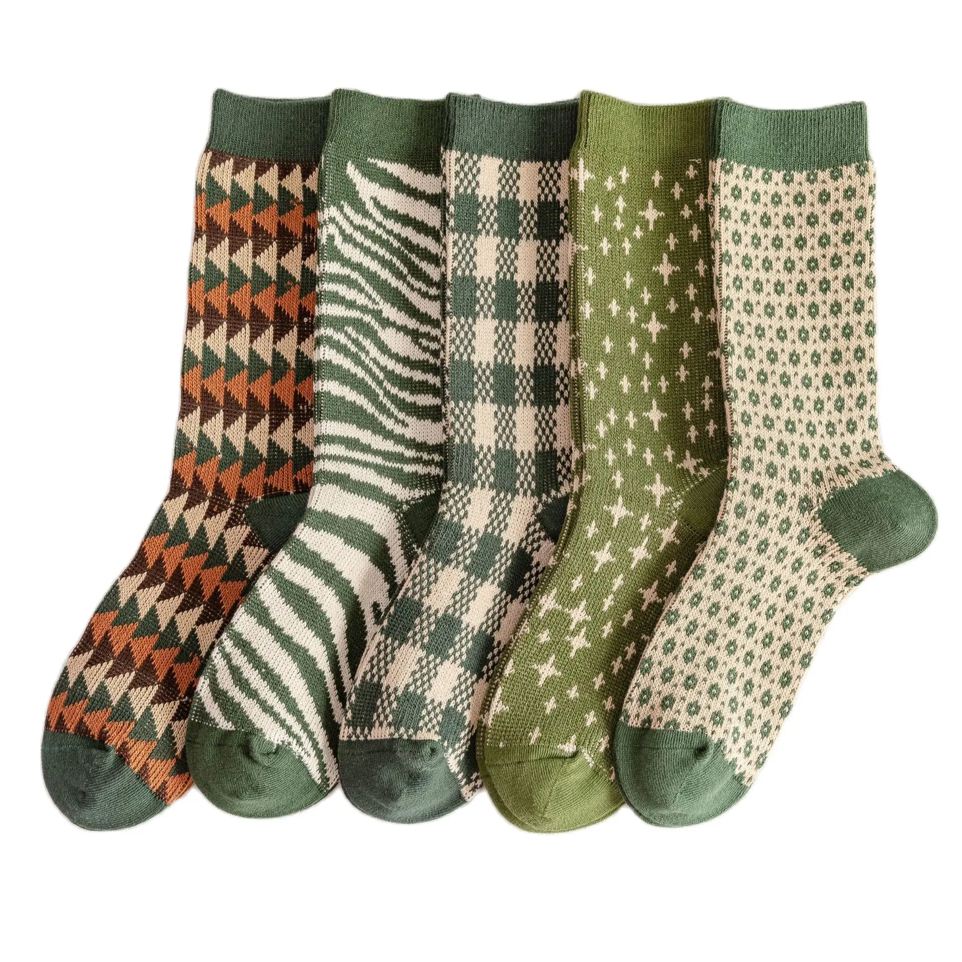 

High Quality Fashion Vintag Warm Cotton Sock Autumn Winter Lady Thick Casual Girl Middle Tube Socks for Women Japanese Fashion