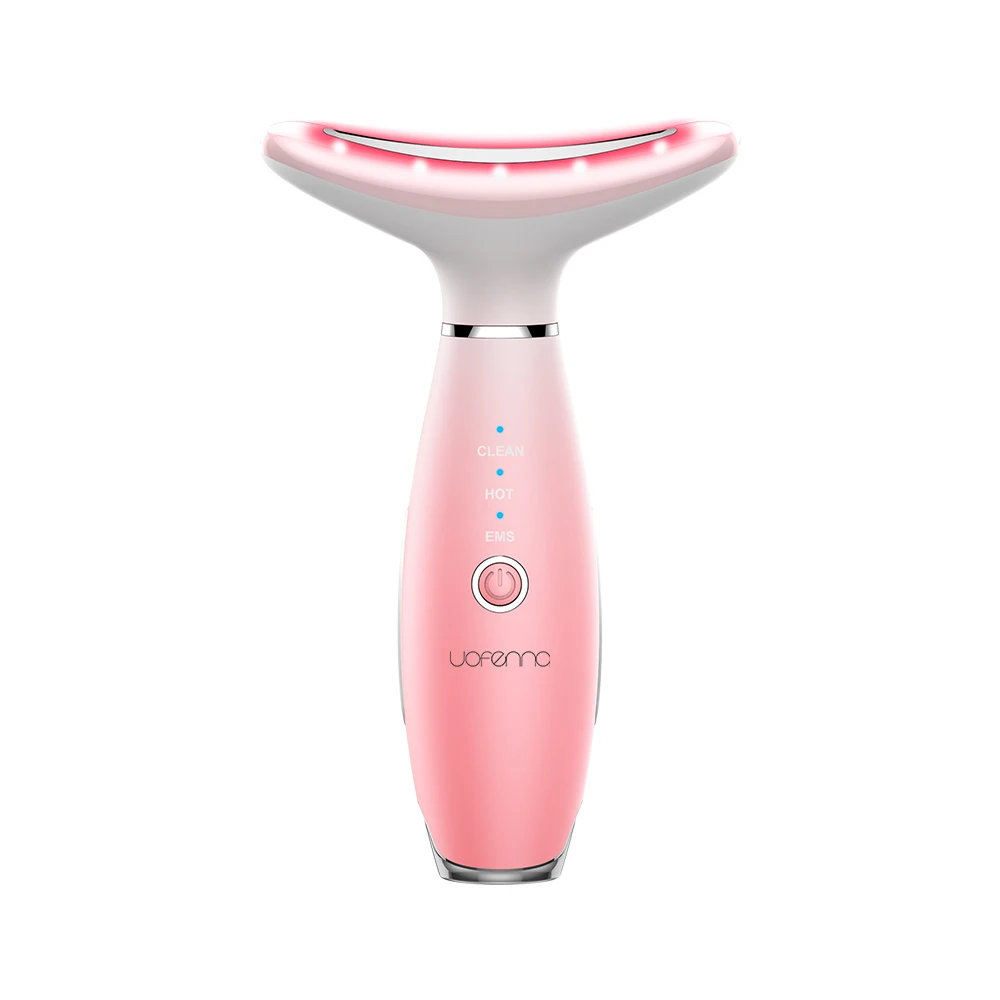 

Neck Face Beauty Removal Wrinkle Device EMS Thermostatic Vibration Massager 3 Colors LED Skin Photon Therapy Tighten Skin Tool