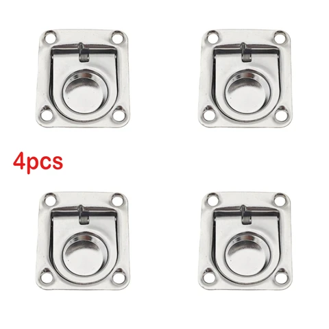 4 шт., D-образные кольца из нержавеющей стали, утопленные анкерные кольца, крепежное кольцо для прицепа, грузовика, лодки, транспортных средств, напольный кронштейн