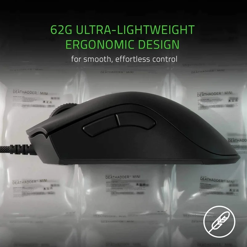 Игровая мини-мышь Razer DeathAdder v2 8500K DPI оптический датчик легкий дизайн хромакей RGB