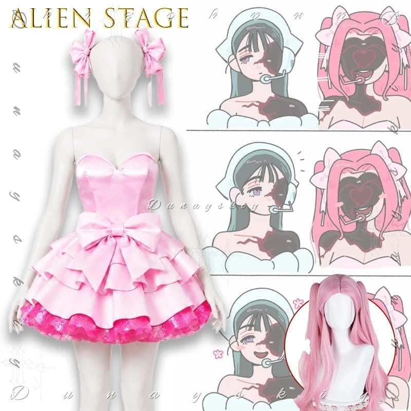 Фото Костюм для косплея Alien Stage Sua Mizi: Темно-красное бархатное готическое сценическое платье с серебряными цепочками, высоким разрезом и струящимся подолом №2