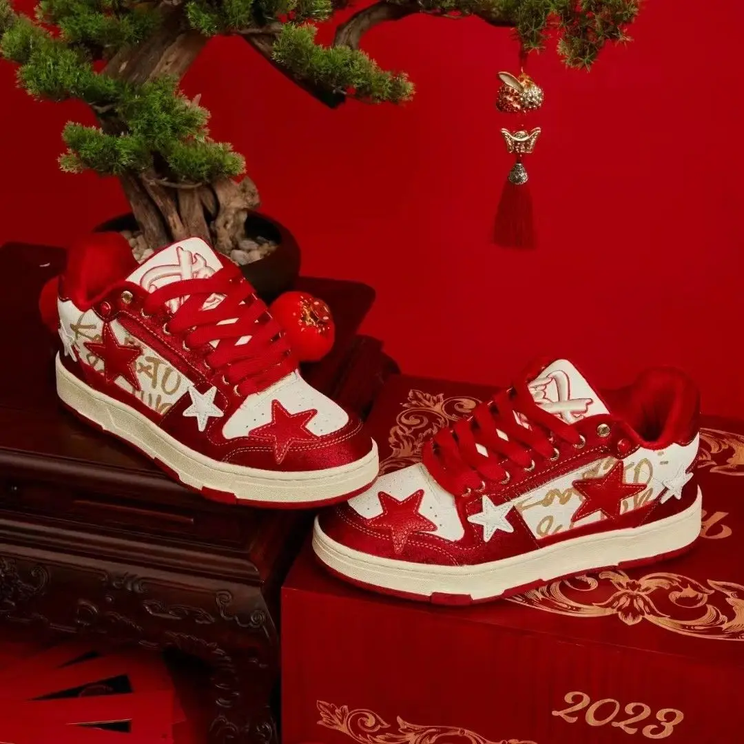 

Весна 2023, красная обувь, обувь для Скейтборда для отдыха, женская обувь, модные кроссовки