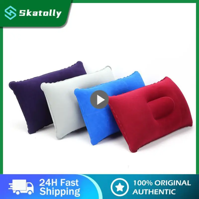 

Pvc Surface Travel Pillow Protable Square Pillow Folded Inflatable Pillow Soft Flocking Without Peculiar Smell Small Inflatable