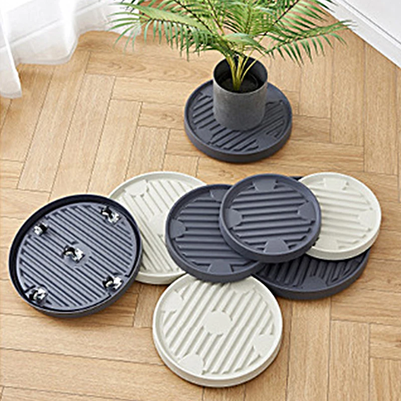 

Thickened Plastic Planter Tray Round Tree Flower Planter Stand Removable Flower Pot Tray Planter Moving Trays with Wheels