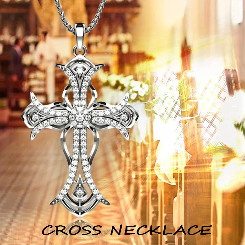 цепочка на шею женская [object object] Ожерелье с подвеской в виде креста Вера Женщины