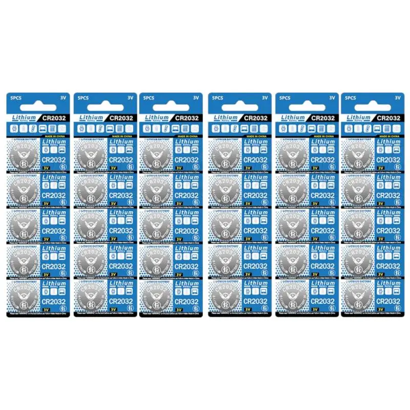 5/15/30 шт. 3 В CR2032 литиевая кнопочная батарея BR2032 ECR2032 LM2032 5004LC батарейки типа