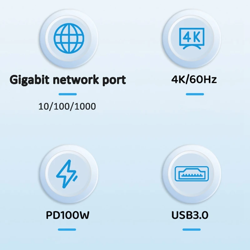 Док-станция 6 в 1 для Steam Deck TV Base Stand Hub Holder Dock 4K 60HZ - совместимая деталь док-консоли