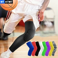 mtatmt 1pcs knee compression sleeves hex elbow knee pads compression honycomb leg sleeve for basketball volleyball weightlifting