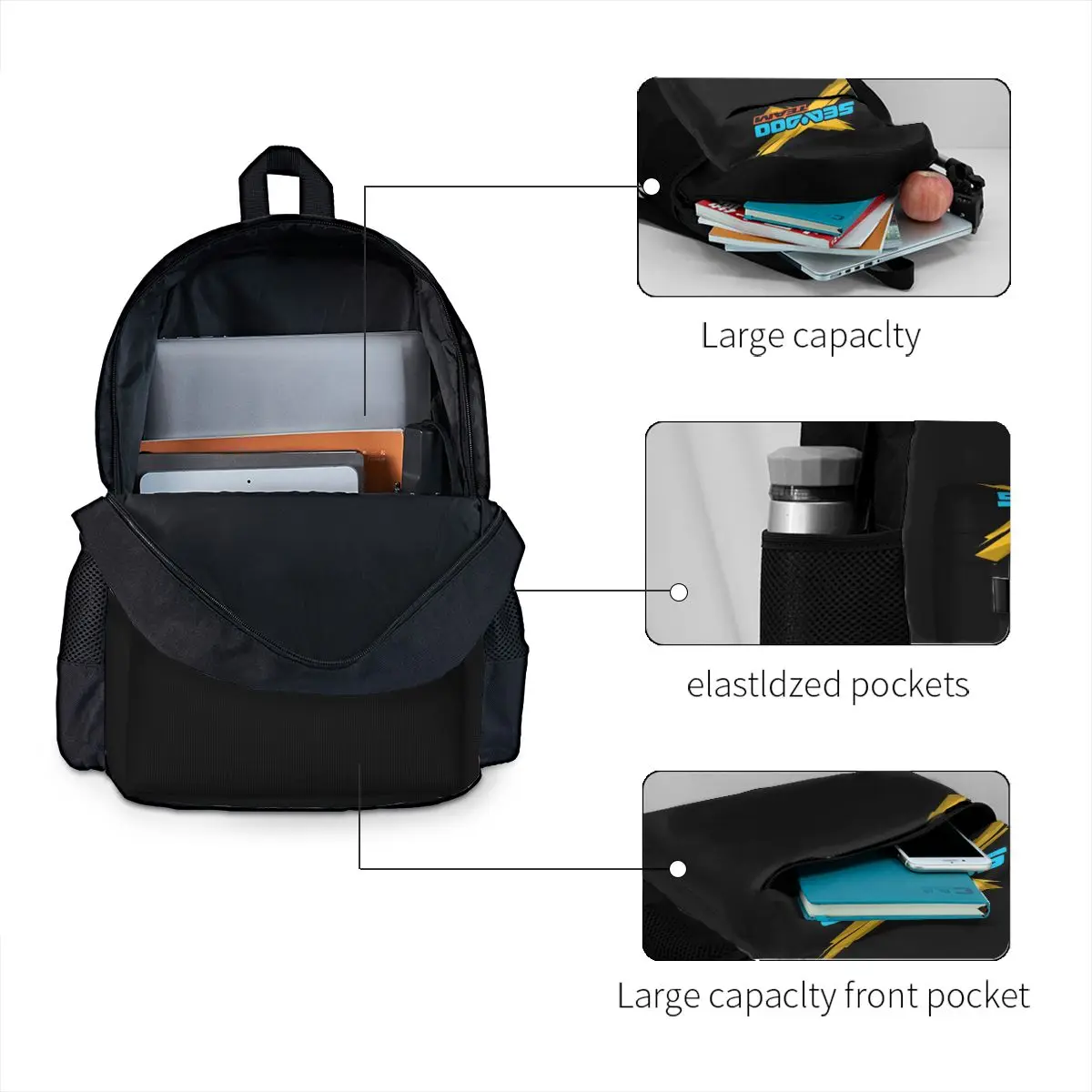 Фото Рюкзак Sea Doo Team Rxt Brt Marine для студентов, школьный рюкзак, походный рюкзак для путешествий, модная сумка для книг для мальчиков и девочек, сумки через плечо №4