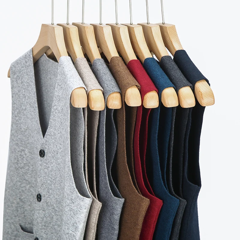 Мужской кардиган жилет новинка 2024 однобортный вязаный классический свитер с