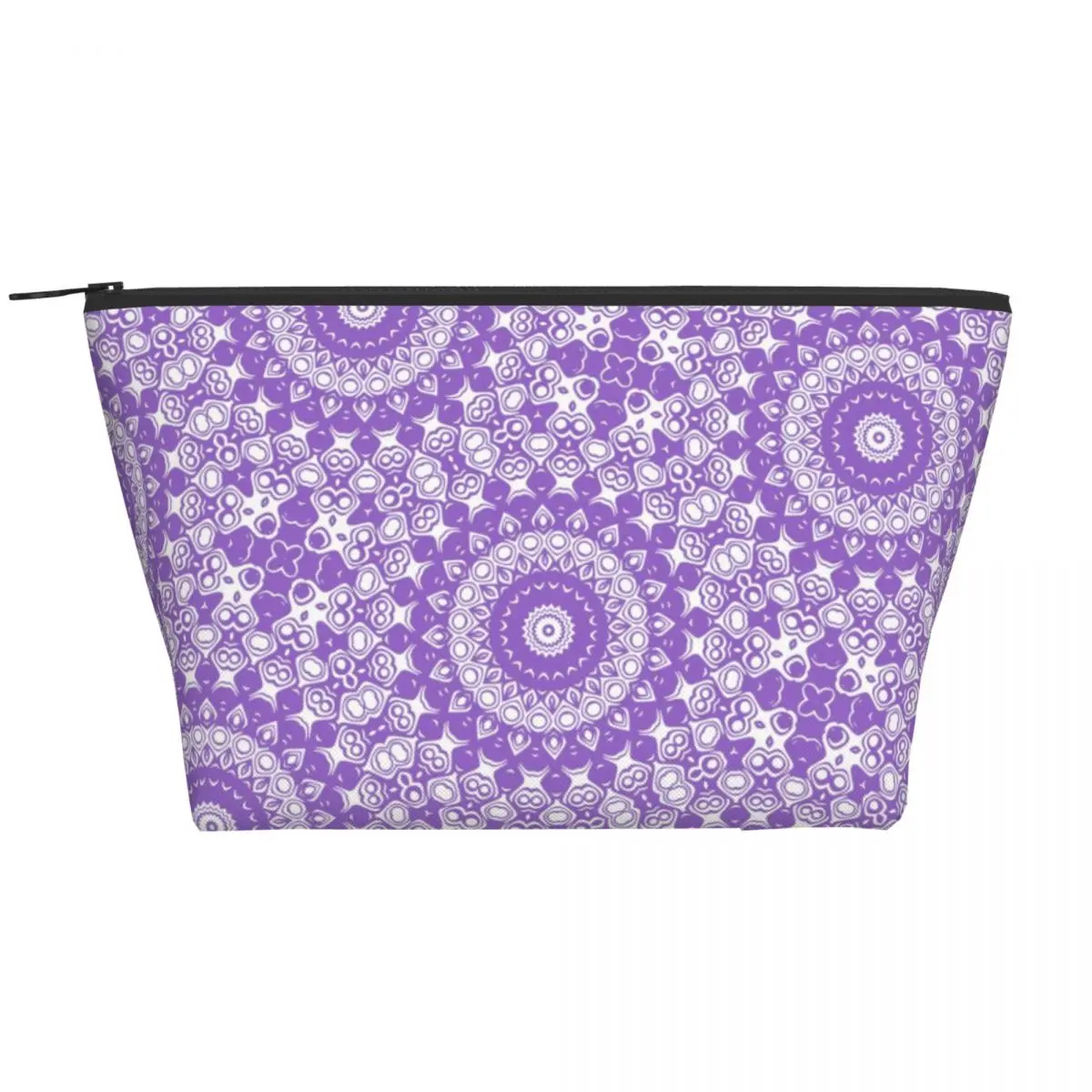 

Retro Lavender Zipped Storage Organizers Purple and White For Necessaries Multi-purpose Makeup Bag Women's Cosmetic Bags