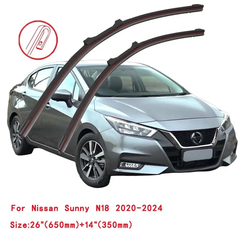 Фото Для Nissan Sunny N15 N16 N17 N18 1997-2024: Щетки стеклоочистителя лобового стекла, аксессуары для мойки, детали для чистки №5