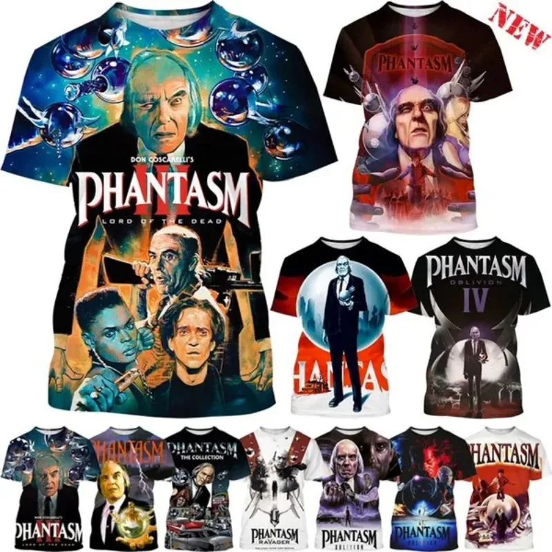 

Phantasm 3D Printing T-Shirt Round Neck Short Sleeve Horror Casual Unisex Cosplay Men's Clothing Quality Haikyuu T-shirt for Men