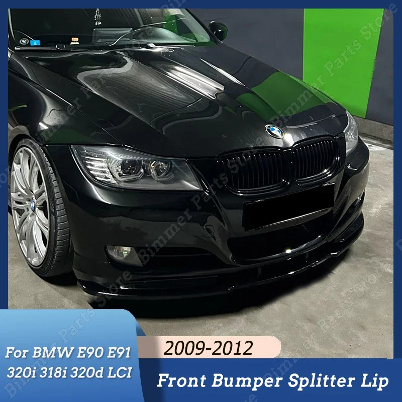 

For BMW 3 Series E90 E91 LCI Front Bumper Splitter Lip Body Kit Diffuser Spoiler Protector Tuning Accessories Facelift 2009-2012