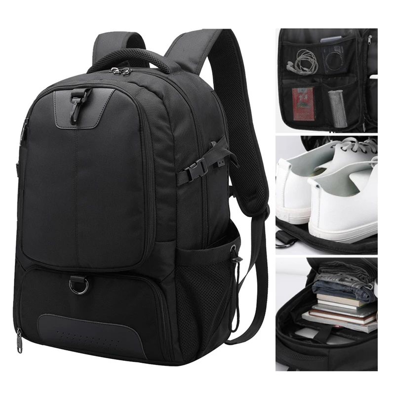 Expandable Laptop Backpack USB Charging Notebook Backpack Large Capacity Travel Sports Rucksack School Bag Pack For Men Women