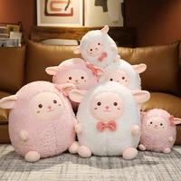 popular new kawaii cartoon round sheep animal plush toy doll home ornaments baby cute toy girlfriend valentine day birthday gift