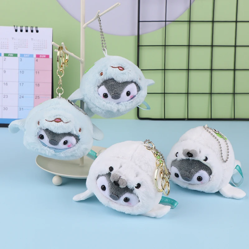 Мультяшный милый пингвин печать плюшевый брелок кулон мягкий кавайный с