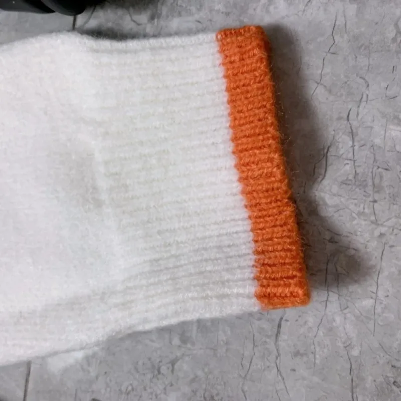 25ss CASA Женские свитера Оранжево-зеленого цвета в полоску с принтом и лацканами