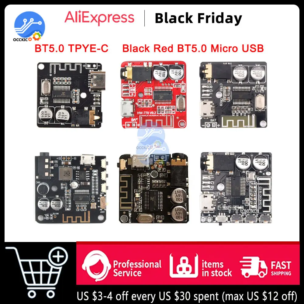 

DIY Bluetooth Audio Receiver board Bluetooth 4.1 5.0 mp3 lossless decoder board Wireless Stereo Music Module 3.7-5V