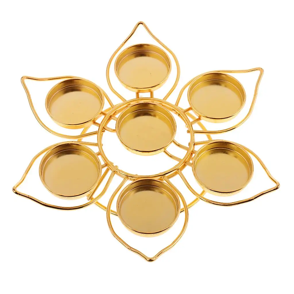 Собранный светильник в стиле лотоса из сплава с маслом подсвечник держатель