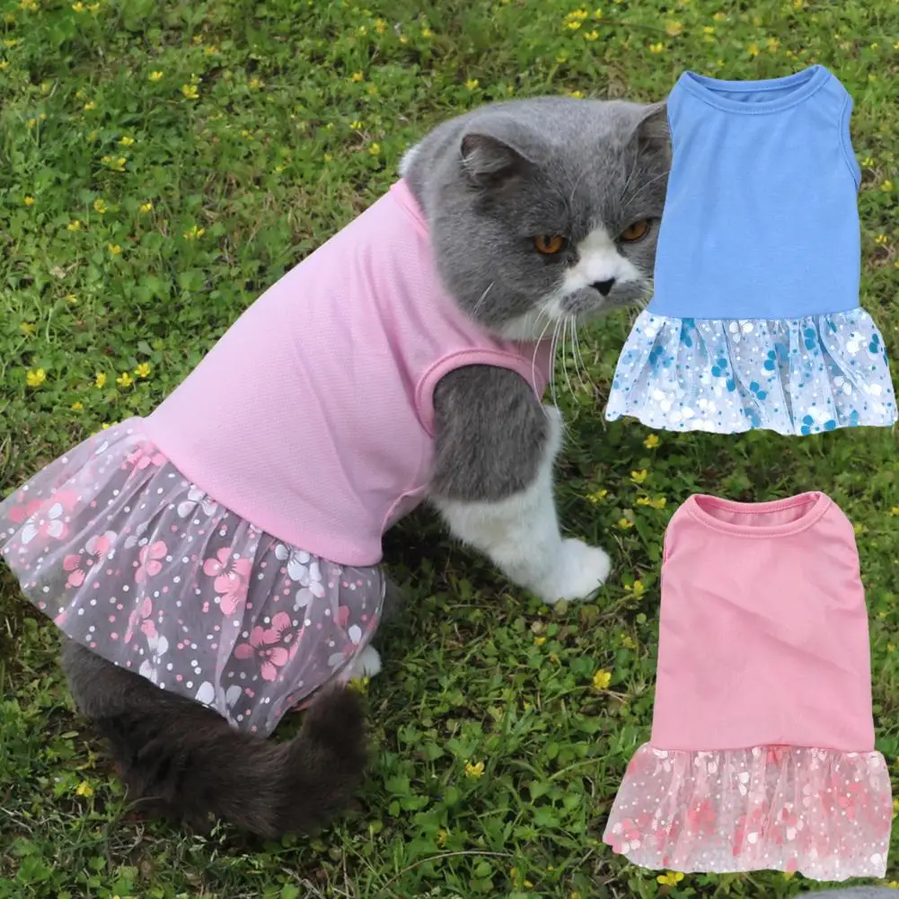 

Polyester Cute Pet Puppy Princess Dress Soft Pet Skirt Adorable for Travel