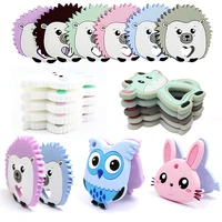 animal silicone teethers for baby rabbit calf owl food grade silicone molar rod childrens gingiva nursing toddler teether toys