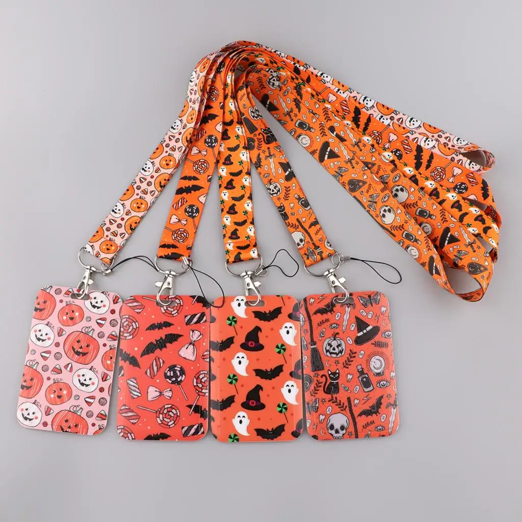 

ER1842 страшные тематические подарки на Хэллоуин идентификатор искусственный автобус строп для карт для ключей телефона DIY веревка для детей